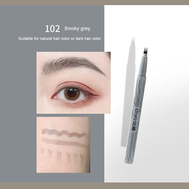 Xihbxyly Lápiz de Cejas con Diseño de Tres Garras para Trazos Naturales, Larga Duración para Lucir Bella Todo El Día, Práctica Herramienta de Maquillaje para Exteriores, Ideal para Principiantes y Pr