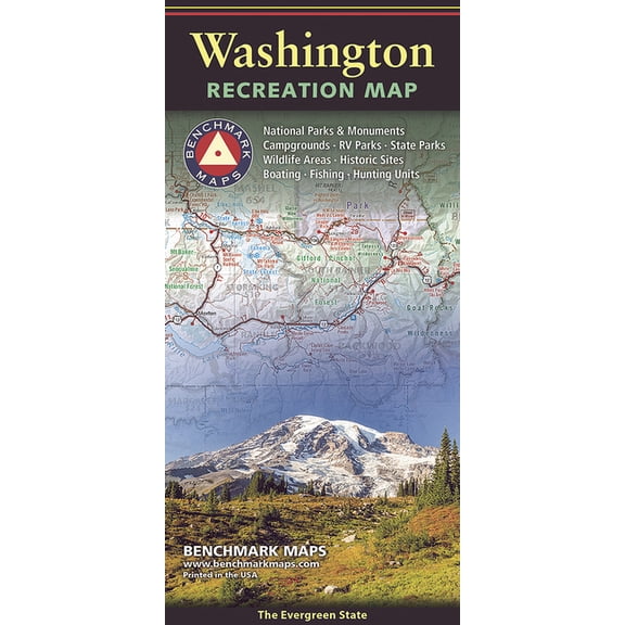 Benchmark Washington Recreation Map, (Paperback)