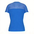 thumbnail image 6 of ZHYou Short Sleeve Shirts for Women Sheer Mesh Crew Neck Pullover Trendy Bodysuits Tops,Dark Blue,M, 6 of 9