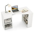 thumbnail image 1 of Costway Bureau d'Ordinateur en L avec Tiroir et Étagères de Rangement pour Poste de Travail de Bureau à Domicile, 1 of 10