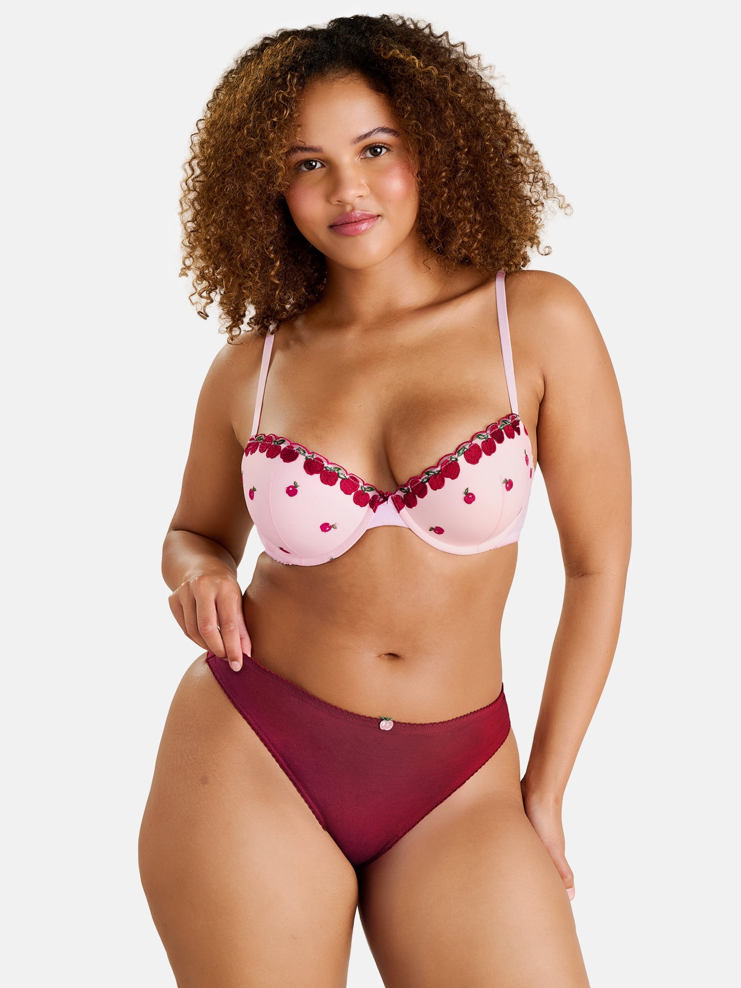 Fresh by Fruit of the Loom 2-Pack Embroidered Thong, Sizes XS to XXL