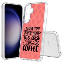 TalkingCase Slim Fit Phone Case Compatible for Samsung Galaxy S25(Not S25  Plus/Ultra), Love You than Coffee Print, Lightweight,Flexible, USA Print