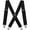 Black, variant on Mens Suspenders X-Back 2" Wide Adjustable Solid Straight Heavy Duty Clip Suspenders for Men