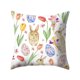 thumbnail image 2 of Funda de cojín para decoración del hogar de piel de melocotón con corona de acuarela de conejito de Pascua Wmkox82yii hfskjfh75, 2 of 2