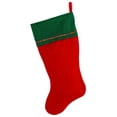 thumbnail image 2 of Embroidered Initial Christmas Stocking, Green and Red Felt, White Embroidery, 2 of 3