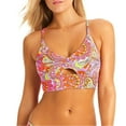 thumbnail image 3 of Jessica Simpson Women's Paisley Print Keyhole Swim Bikini Top and Bottom Collection (Bottom, Purple, XL), 3 of 6