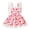 Rose, variante sur Rhuody Robes pour Filles Col Ras du Cou Robe d'Été Tout-Petit Manches Volantées Imprimés Robe de Fête des Fêtes Combinaison Mignonne Rose 18-24 Mois