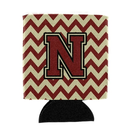 

Carolines Treasures CJ1061-NCC Letter N Chevron Maroon and Gold Can or Bottle Hugger Can Hugger multicolor