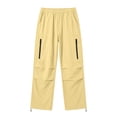 thumbnail image 4 of FRSASU Men's Leisure Cargo Pants Relaxed Fit Outdoor Hiking Camping Fishing & Construction Sports Work Trendy Trousers Yellow, 4 of 9