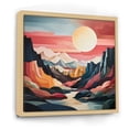 thumbnail image 2 of Designart "Coral Blue Bold Canyon Landscape II" Abstract Floater Framed Canvas Art Print, 2 of 7