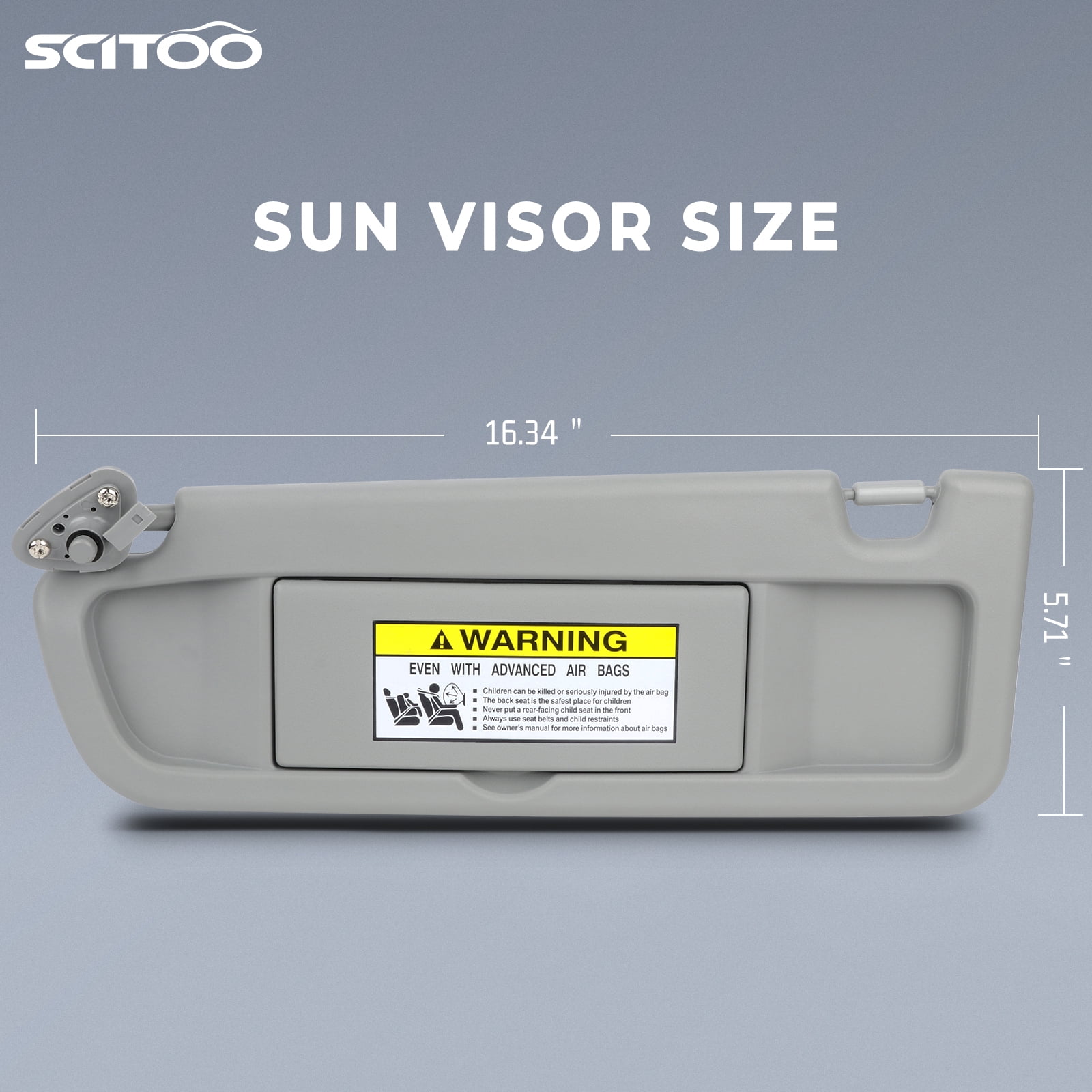 SCITOO Left Driver Side Sun Visor Assembly fit for 20062009 for Honda