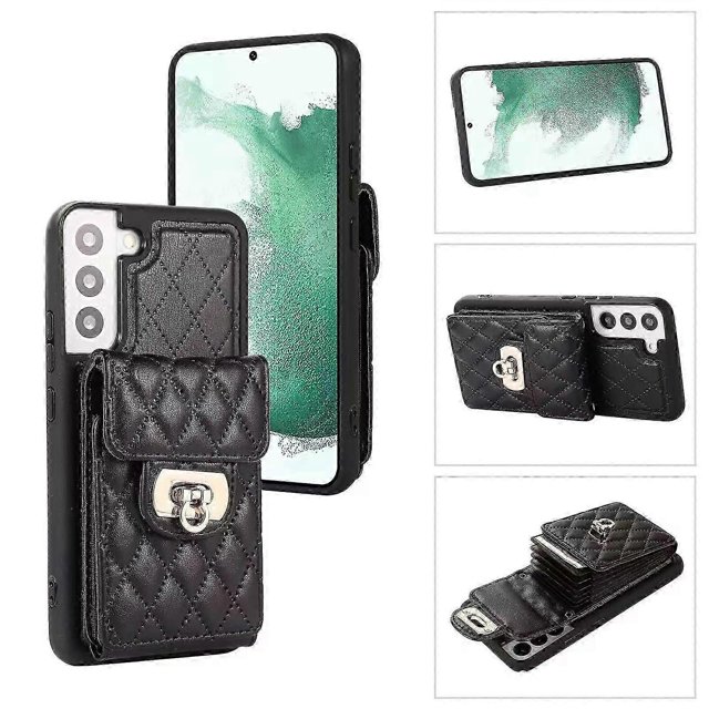 Leather Case for Samsung Galaxy S24 5G Wallet Cover with Credit Card Holder Shoulder Crossbody Strap Long Lanyard