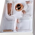 thumbnail image 2 of de papelería de oro and rosa, dispensador , estuche con clip para grapadora, soporte para bolígrafo, almacenamiento de almohadilla adhesiva, 2 of 7