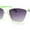 Clear Green - Smoke, variant on Womens Keyhole Bridge Cat Eye Horn Rim Hipster Sunglasses All Black