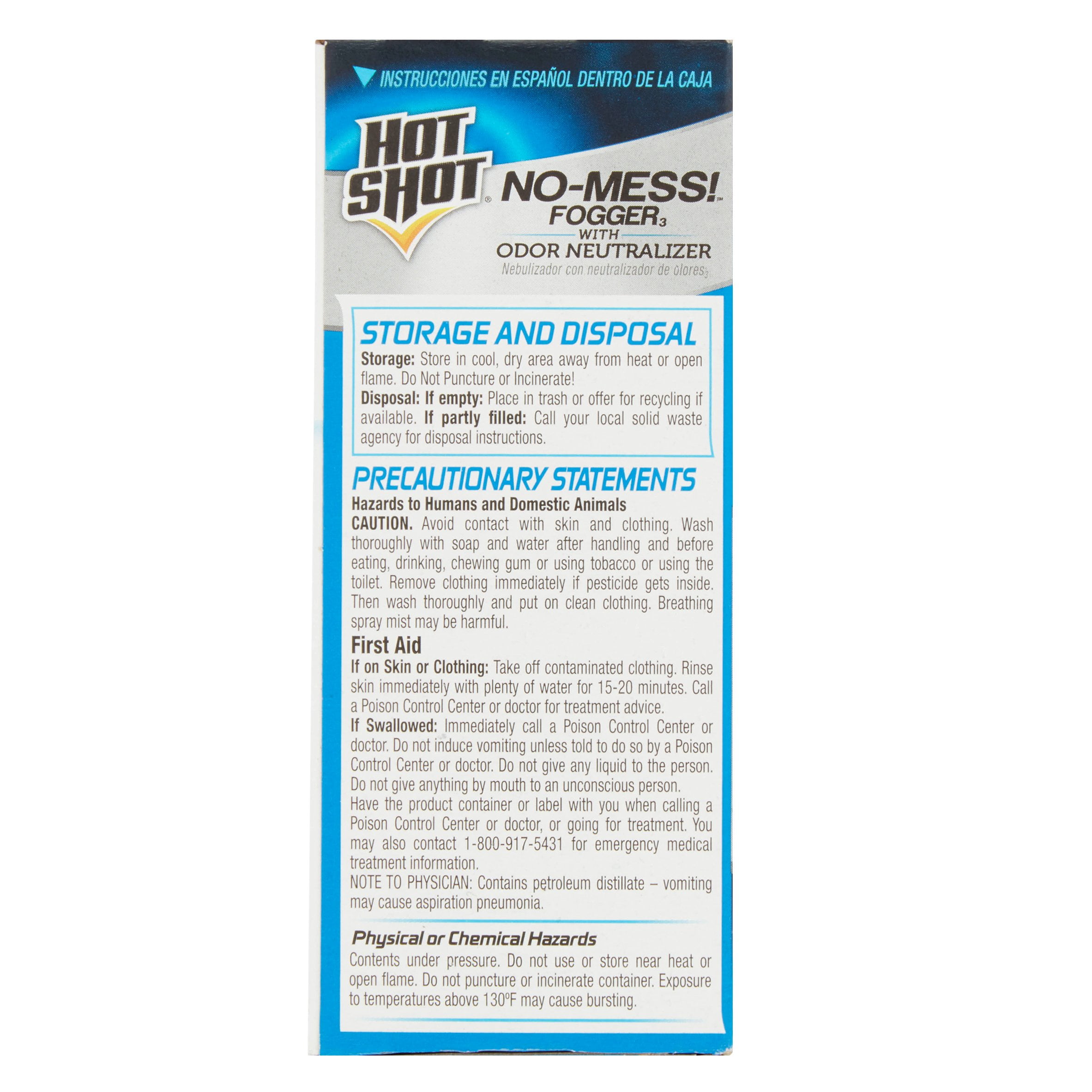 4 packsHot Shot Fogger NoMess With Odor Neutralizer, 3Count, 1.2