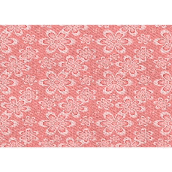 Ahgly Company Indoor Rectangle Patterned Flamingo Pink Area Rugs, 2' x 3'