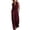 Wine, variant on 2 Piece Linen Outfits for Women Sleeveless Ruffle V Neck Top & Wide Leg Pants Dressy Casual Vacation Sets (XL, Khaki)