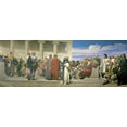 thumbnail image 2 of Delaroche, Paul 24x11 Black Ornate Wood Framed with Double Matting Museum Art Print Titled - Hemicycle De LEcole Des Beaux Arts, 2 of 4