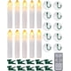 thumbnail image 3 of Homemory 10 velas con clip para árbol de Navidad con mando a distancia y temporizador, velas LED parpadeantes para ventana con ventosas, velas cónicas sin llama para celebración navideña de 4 pulgadas, 3 of 4