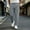 Gray, variant on Men Lightweight Quick Dry Straight Leg Pants Sevevn Elastic Drawstring Waist Slant Side Pockets Solid Loose Fit Trousers For Daily Commuting Walking And Outdoor Casual Activities