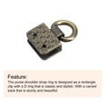 thumbnail image 4 of Uxcell Metal Bag Connector with D Ring, 2 Sets 19x30mm Rectangle Bridge Hanger Buckle with Screws (Bronze), 4 of 5