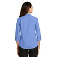 thumbnail image 2 of Port Authority Ladies 3/4 Sleeve SuperPro Twill Shirt-4XL (Ultramarine Blue), 2 of 6