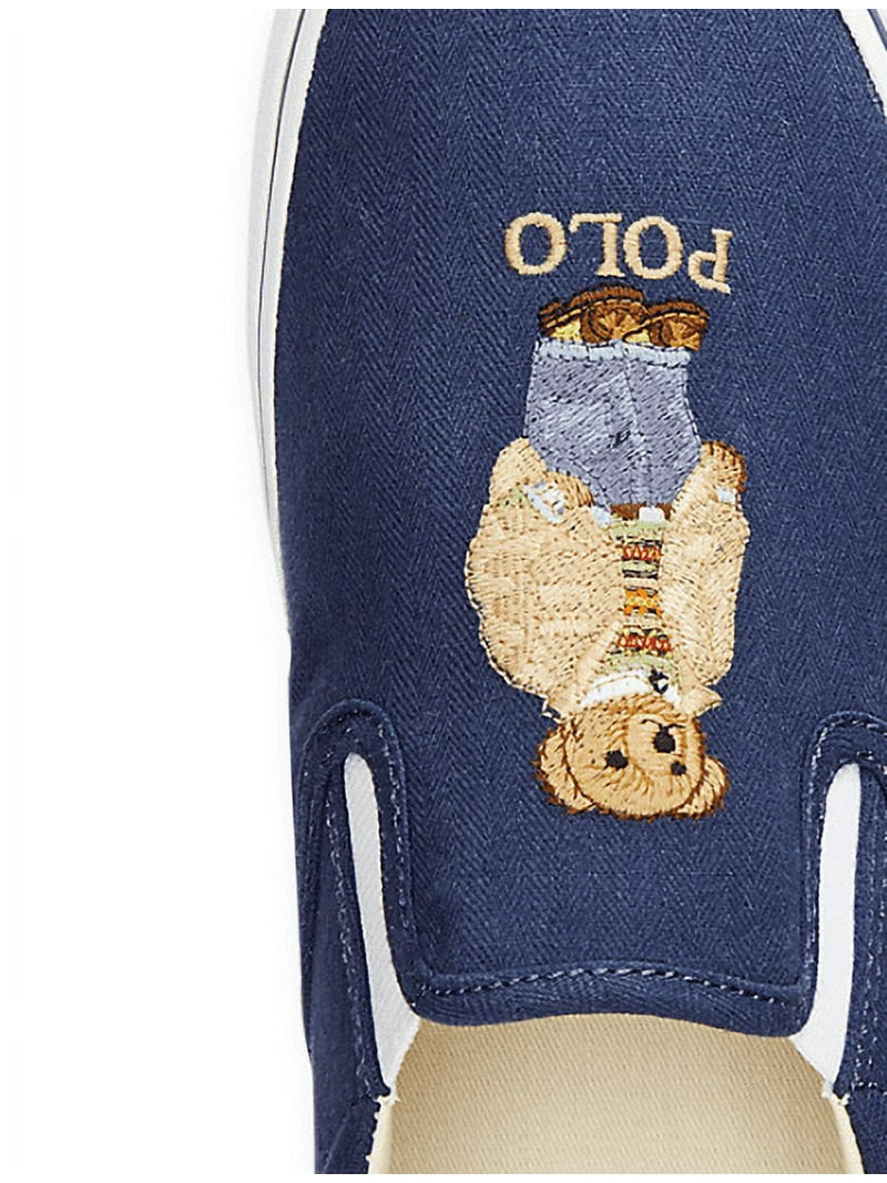 Ralph Lauren Polo Bear Thompson III Sz 12 D Blue Sneaker Slip On Canvas Polo Bear Thompson Sneaker main image 3
