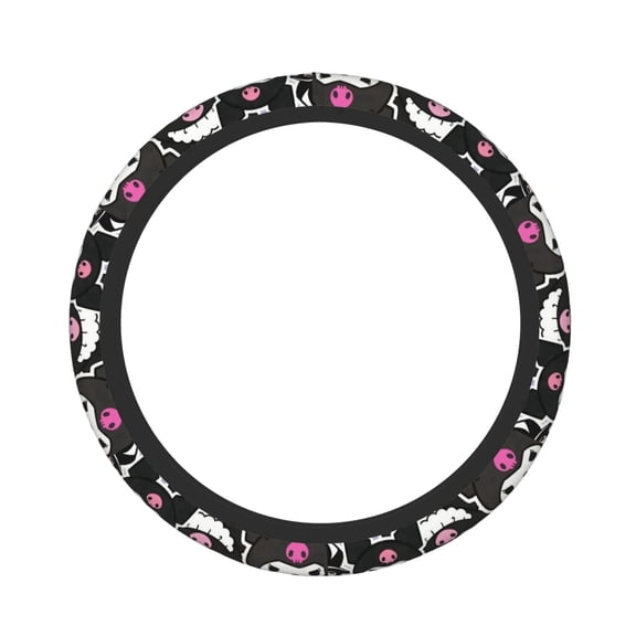 Cartoon Doll Elastic Steering Wheel Cover Stylish Neoprene Decorative Car Accessories for Universal Auto