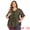 Black, variant on DARING DIVA Women's Plus Ditsy Floral V Neck Tie Front Ruffle Sleeve Blouse 1X Black
