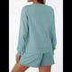 thumbnail image 4 of Conjunto de Pijama Deportivo Informal de Dos Piezas para Mujer con Bolsillos, Ropa de Moda de Otoño Azul y Verde S, 4 of 5