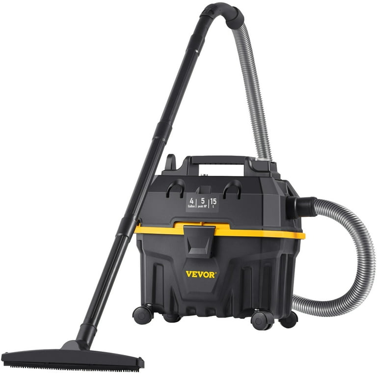  VEVOR Shop Vacuum Wet and Dry, 5 Gallon 6 Peak HP Wet/Dry Vac,  Powerful Suction with Blower Function with Attachments 2-in-1 Crevice  Nozzle, Small Shop Vac Perfect for Carpet Debris, Pet