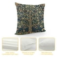 thumbnail image 4 of Blue Tree Square Throw Pillow Cover  Decorative Boho Cushion Case for European  Home Decor, Room Decor, Jacquard Woven Belgian Cushion for Living Room, 4 of 5