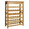 thumbnail image 5 of Kinbor 36-Bottle Bamboo Wine Rack Storage Countertop Free Standing with Drawer, 5 of 7