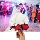 thumbnail image 5 of Ramo de Novia Sincero flores artificiales color rojo vino para bodas y decoración del hogar, 5 of 9