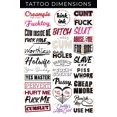 thumbnail image 2 of Tatuajes temporales kink.ink Hardcore Words & Frases x30, 2 of 8
