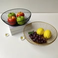 thumbnail image 6 of Fruit Plate Basket Nordic Style Three-layer Iron Black White Golden Household 28 X 28 X 8 Cm Kitchen Storage Rack Trays, 6 of 8
