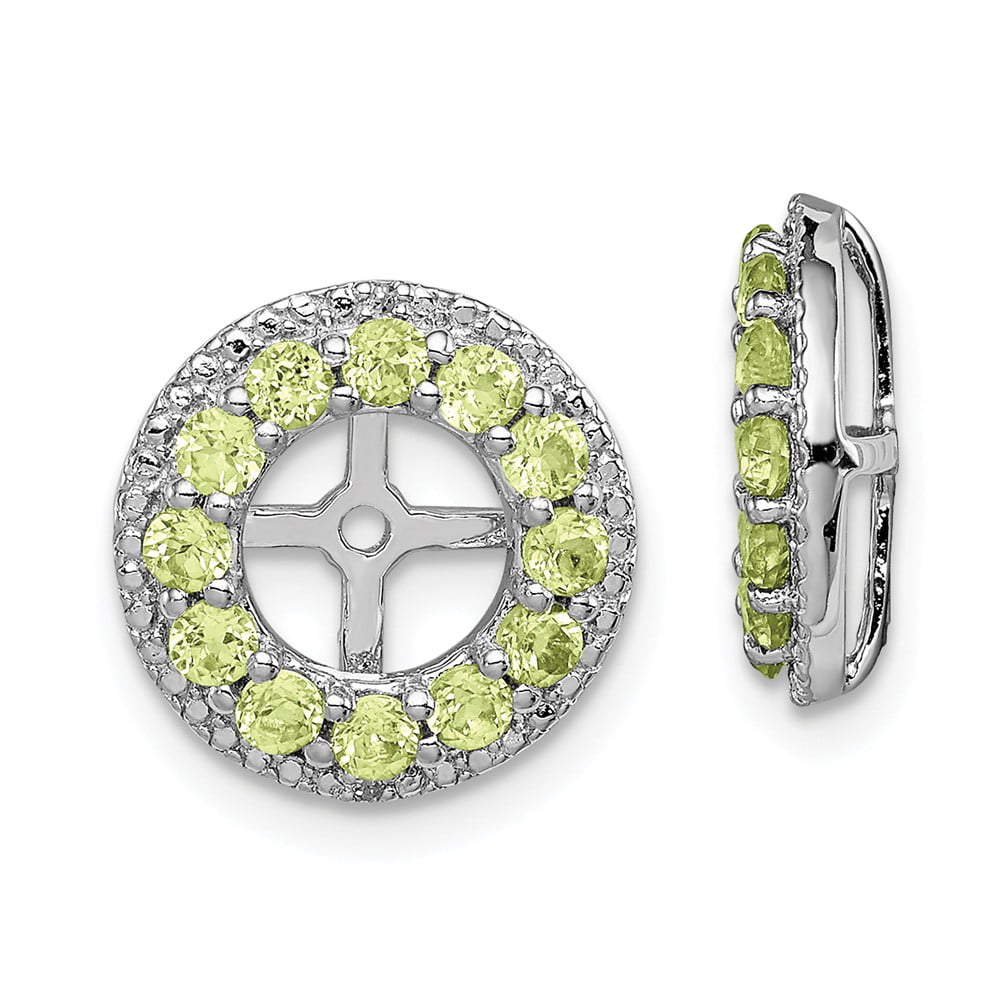 FB Jewels Solid Sterling Silver 14Ky Peridot Bangle