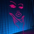 thumbnail image 2 of Glowneon Girl Art Face Neon Sign, Boutique Spa Beauty Wall Art Decor, 2 of 4
