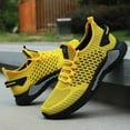 thumbnail image 5 of Men's Running Shoes Non Sneakers Breathable Mesh Athletic Shoes Yellow 41, 5 of 9