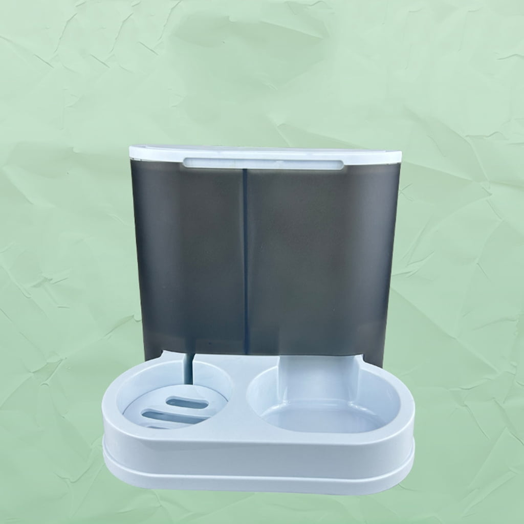 BQBQERT Dog Double Food Bowl Water Dispenser Food Feeders Bowls Pet Automatic Waterer Bowl Feeding Supply Large Capacity