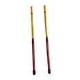thumbnail image 1 of Baquetas de 40 cm de largo, empuñaduras suaves, silenciosas, crean un sonido ligero, escobillas de batería, baquetas para niños y adultos, rendimiento Rojo Amarillo, 1 of 8