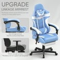 thumbnail image 5 of Wasait Gaming Chair with Footrest Adjustable Height Office Chair Ergonomic Computer Chair with Massage Lumbar Support Bunny Ears Video Gamer Chair for Adults,Light Blue, 5 of 7