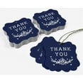 thumbnail image 5 of Inkdotpot Hang Tags Thank You Bridal Shower Favor Bracket Shape Gift Tags Real Silver Foil Bonbonniere Tag Pack Of 50, 5 of 7