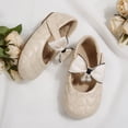 thumbnail image 5 of Rexoro Girls Mary Janes Shoes PU Bowknot Pearl Wedding Toddler Flats, 5 of 7