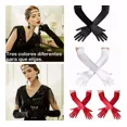 thumbnail image 3 of 6 Piezas Guantes Largos Elegantes De Dama Satin Accesorio, 3 of 8
