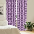 thumbnail image 2 of Ambesonne Geometric Curtains, Circular Lines Rings, Pair of 28"x95", Purple, 2 of 5