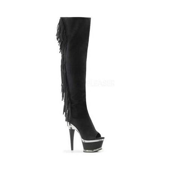 Women's Pleaser Illusion 3012 Peep-Toe Thigh-High Boot
