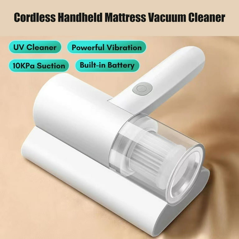 Compact Mattress Cleaner Cordless Handheld Cleaner Built-in Battery 10KPa  Powerful Suction for Cleaning Bed Pillows Clothes Sofa Carpet