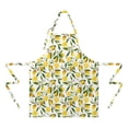 thumbnail image 2 of Yellow Lemon Fruit Flowers White Pattern Apron-Garden Aprons for Women with Pockets-Cotton Linen Waterproof Kitchen Cooking Gardening Aprons Adjustable for Kitchen,Cooking,BBQ and Salon 33x27 Inch, 2 of 7