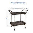thumbnail image 2 of Espresso Wicker Serving Cart, 2 of 7